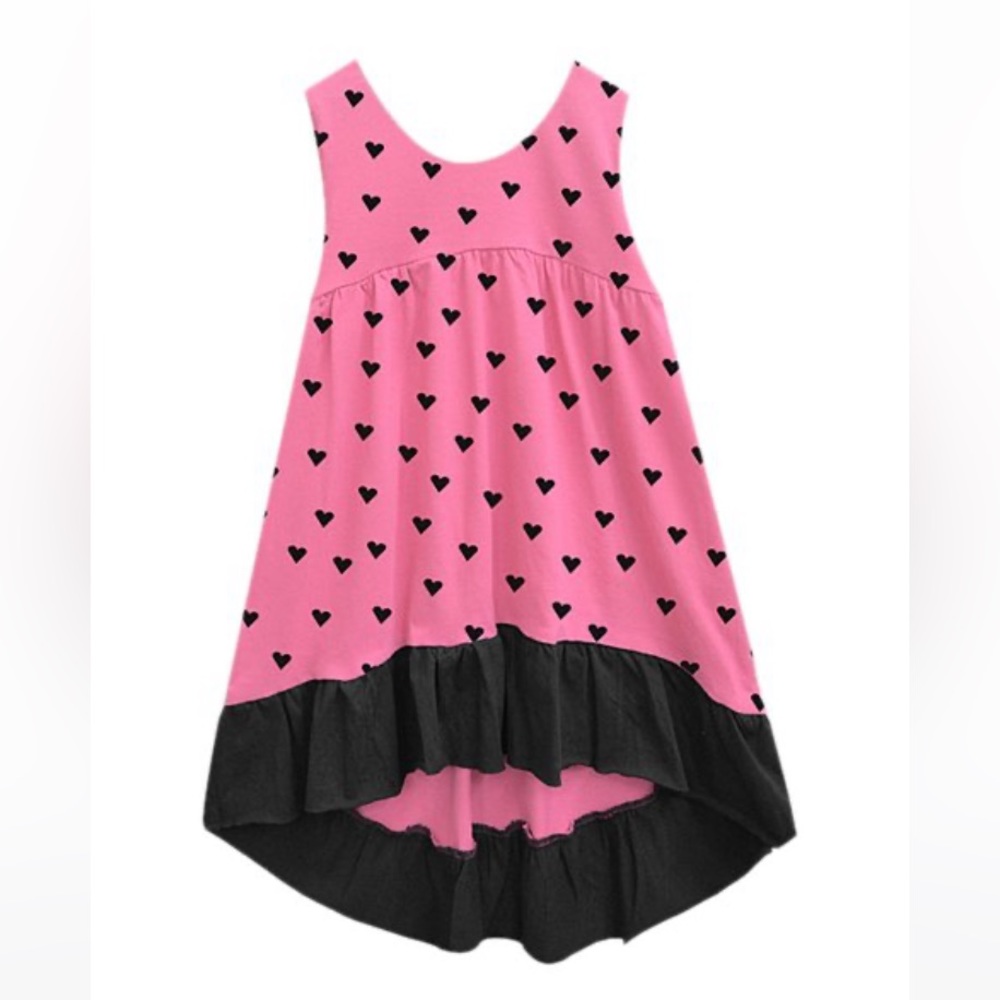 A.T.U.N. Girls Size 4/5 Pink & Black Heart Nigelle Dress New